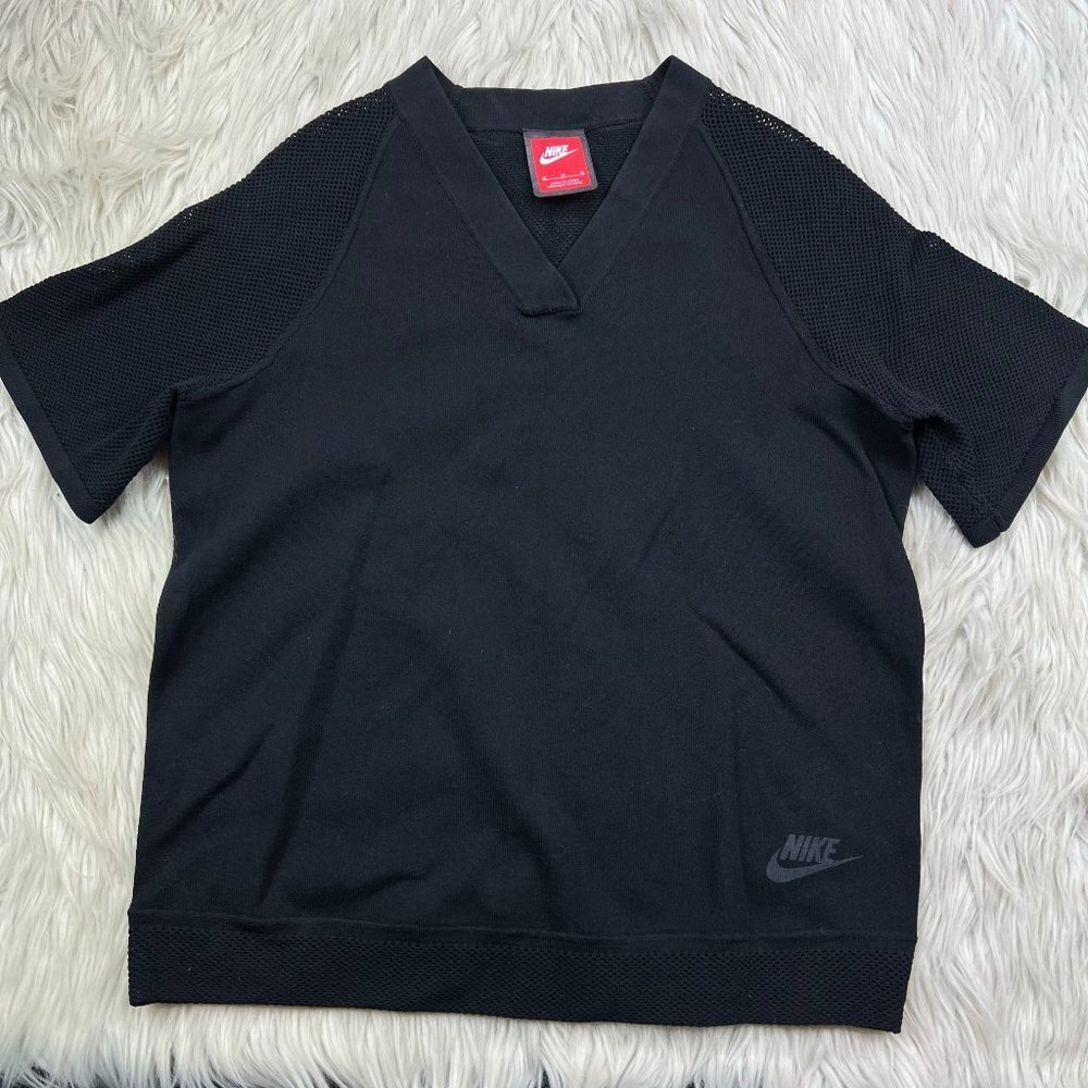 Nike Tech Women's Black Nylon Knit Training Top